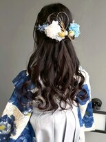 ナカオコアフュール(NAKAO COIFFURE)&nbsp;ヘアアレンジ 和装ヘア 卒業式 ハーフアップスタイル ゆるふわ