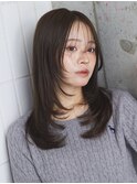 顔まわりレイヤーくびれミディ