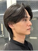 ウルフセンターパートショートネープシースルーマッシュ襟足有り