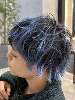 ポルテバイネオリーブ(Porte by neolive)&nbsp;毛先だけブリーチで映えカラー【裾ブルーカラー】
