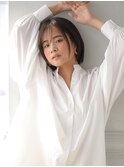 耳かけが可愛く決まるボブ