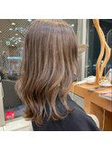 「白髪ぼかし」ベージュ系ハイライト
