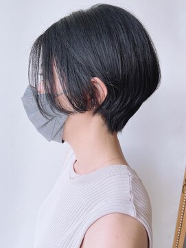 モリオフロムロンドン 原宿本店(morio from London) 【morio 原宿】黒髪 ハンサムショート 前下がり 宮本