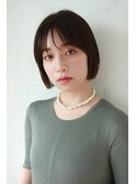小顔ショートボブ/ダークブラウン/ミニボブ/20代30代40代