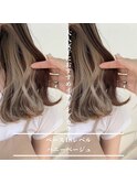 20代30代大人女性カ透明感ベージュ美肌カラー無造作セミロング
