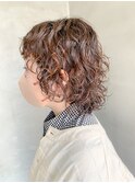 ウルフカット、ミディアムウルフ、インナーカラー