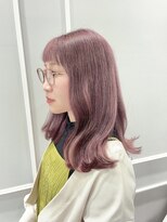 ぱっつんとピンク