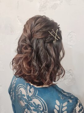 エフェ(effet) ボブさんのボリュームハーフアップ