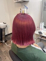 エルベ  茨大前店(elve)&nbsp;ブリーチ有り×チェリーレッドピンク