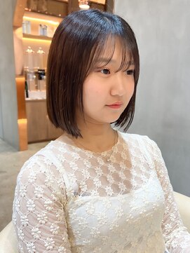 ロンド エスポワール 錦糸町(Lond espoir) 【北澤華】オリーブベージュウェットヘアボブ/縮毛矯正