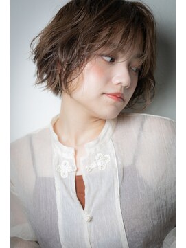 カバーヘア ブリス 戸田公園西口店(COVER HAIR bliss) ミルクティーアッシュ伸ばしかけショートボブv戸田公園20代30代!