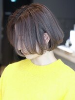 シオン(shion)&nbsp;くすみベージュオリーブカラー透明感カラーボブルフ_ba440442