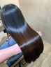 [振り向かれる美髪に]髪質改善縮毛矯正＋髪質改善プレミアムカラー　￥46800