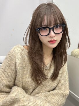 ヴェイン 渋谷(vain) ★くびレイヤーエモージュ黒髪グレーベージュレイヤーロング