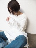 シンプルなミニボブ/切りっぱなしボブ/ボブカット