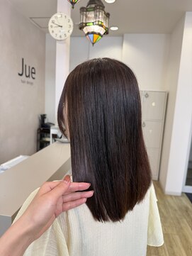 ジュエ ヘアー デザイン(Jue hair design) 梅雨対策♪ストレート/ピンクカラー/酸性ストレート/30代/知立