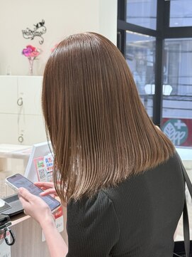 ニューヨークニューヨーク 阪急高槻店(NYNY) ブリーチなしダブルカラー透明感アッシュミルクティーベージュ