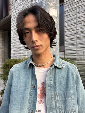 セーヌ ロク(ceine loq) 学芸大学【CEINEloq】センターパートフェザーパーマmen's