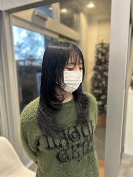 韓国ブラック×レイヤーカット