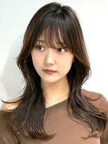 ワンズ リー 上大岡店(One's ly)&nbsp;イメチェンピンクベージュ アンブレラカラー前髪