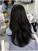 ブルーブラック 透明感カラー 就活カラー