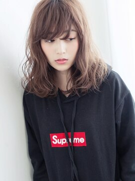 シー(see) 無造作セミウェット×外国人風モーブカラーセミロング