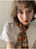 フリンジウェーブ×カジュアルお洒落なショートボブ