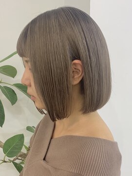 エリマ 調布(elima) ミニボブショートボブベージュカラーダブルカラーイルミナカラー