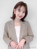 オーブ ヘアー カラ 今福鶴見店(AUBE HAIR cara) 20代・30代_シースルーバング外ハネボブ