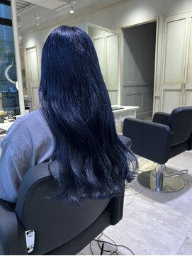 アソビ 表参道(ASOBI) ヘルシースタイル　ハイトーン　韓国風　ネイビーブルー