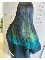 アース コアフュールボーテ 新潟青山店(EARTH coiffure beaute)&nbsp;ターコイズグリーングラデーション韓国