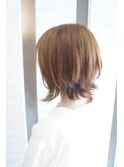 くびれボブ×ベージュアッシュ
