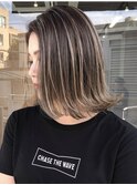 ハイライトショートヘアダブルカラーイルミナカラーオージュア