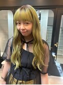【sheta/小林】オリーブベージュ ぱっつん前髪