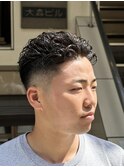 ウェーブパーマ フェード ショートパーマ