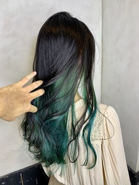 オーブ ヘアー アズール 吉祥寺店(AUBE HAIR azul) インナーカラー×カーキ 【清水 祥】