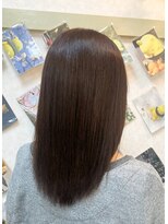 黄ぐまくん美容室 ミディアム 酸性ストレート