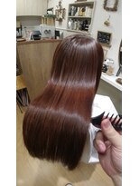 しもやま美容室 チェリーブラウン/ピンクパープル/髪質改善カラー/白髪ぼかし