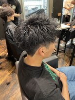 スキル(SKILL) 【SKILL】メンズ/ブリーチ/眉毛/パーマ/アップバングショート