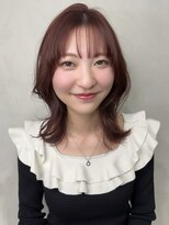 カーム(calm)&nbsp;着物ヘア/ダークアッシュ/ミディアムレイヤーカット/鹿島田