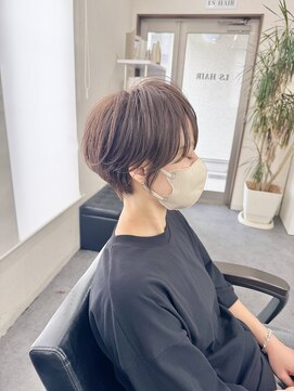 エルエスヘアー(LS HAIR) 【片山陽基】ノーパートくびれショートと透け感アッシュブラウン