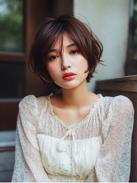 ロッソ 大橋店(Rosso) ふんわり束感の丸みショート【大橋】