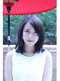 【coma中野】斜め前髪長めで作るレイヤーロブ