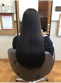 髪質改善カラーエステ/黒髪ロングストレート