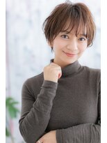 セミウェットウェーブ・透け感・小顔マニッシュショートb