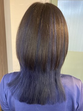 コレット ヘアー 大通(Colette hair) ネイビーブルー×ローライト