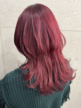 アンリ(Anli) 【Anli】ウルフカット×ワインレッド