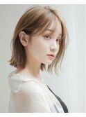 大人かわいいぷつっとボブ
