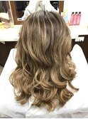 ロングヘア ダブルカラー