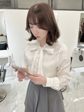 ランテルディ 渋谷(LANTERDIT) 【LANTREDIT】ミディアム／大人ガーリー／くびれヘア／透明感